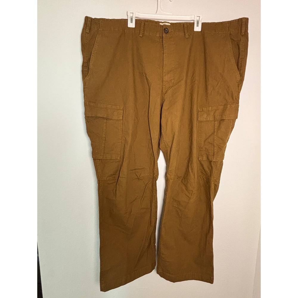 Mutual Weave Mens 4XLT Brown Relaxed Straight Cargo Pants Big and Tall Workwear